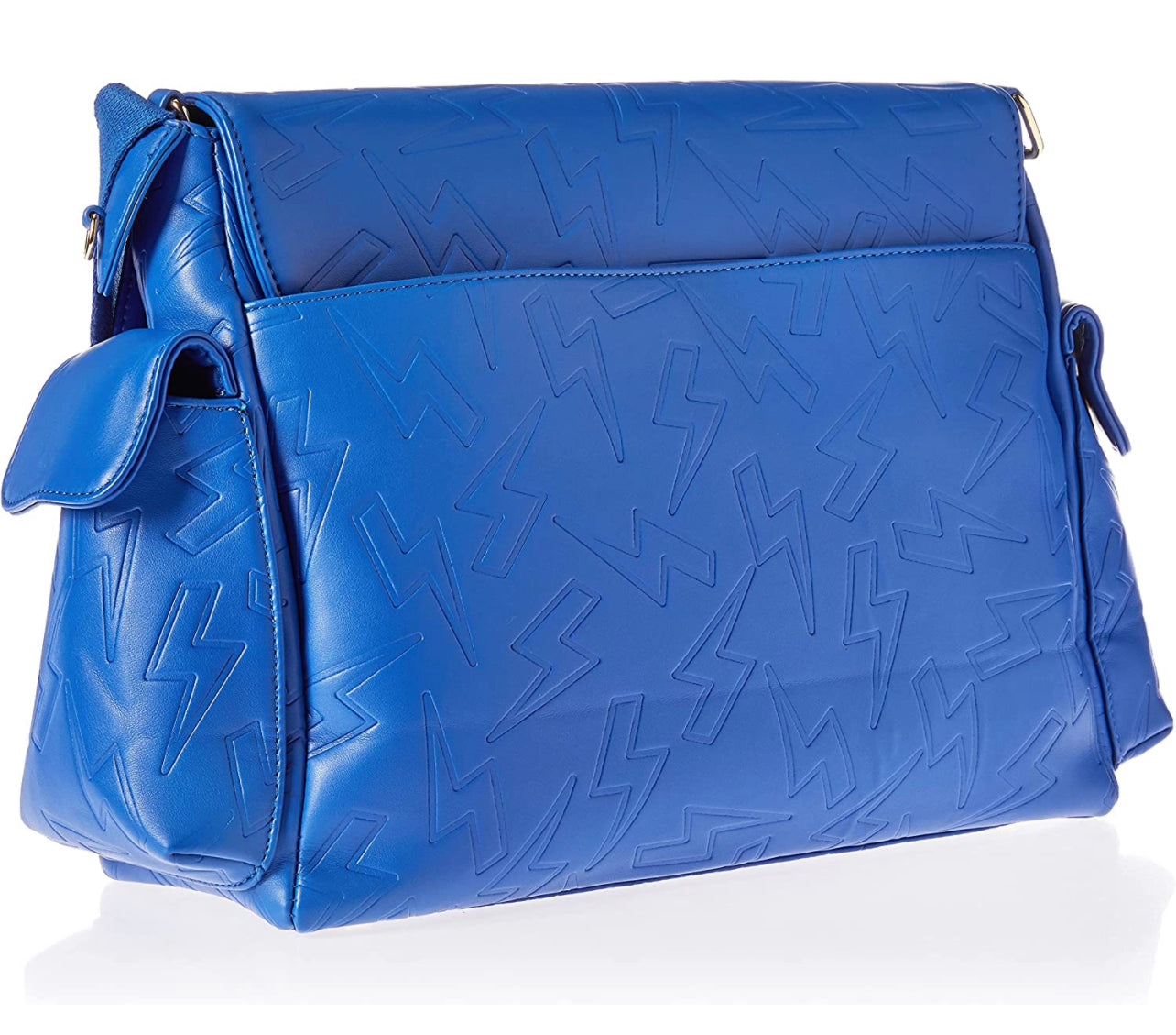 Vegan Leather Travel Laptop Messenger Bag For Boys and Men, Multiple Compartments, diaper bag bookbags-Electrtic Blue